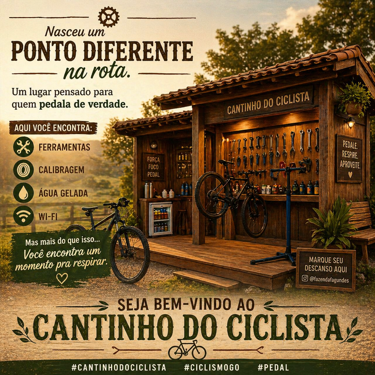 Vista do deck do Cantinho a Bicicleta